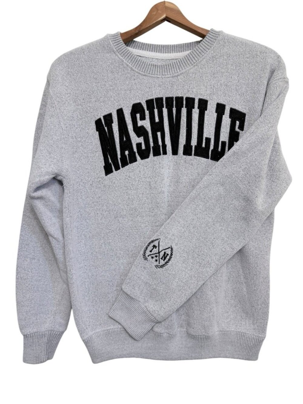 New York Popular Nashville Sweatshirt Womens Medium Gray EUC Crewneck Graphic